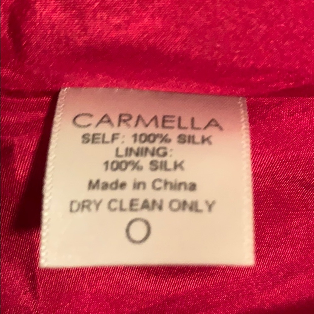 Carmella Michli X Revolve 100% Silk Dress Berry - Picture 9 of 14